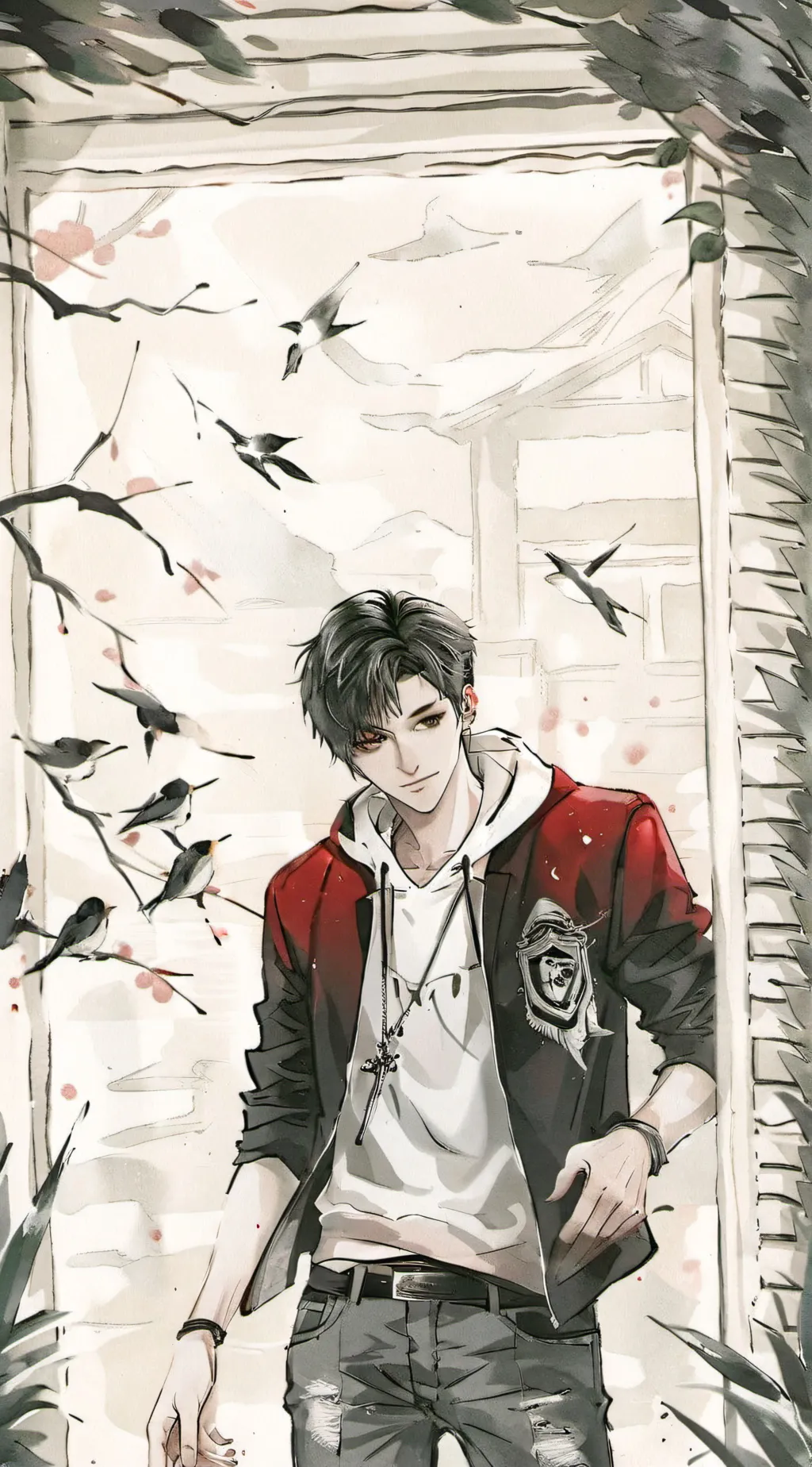 ai character: ash background