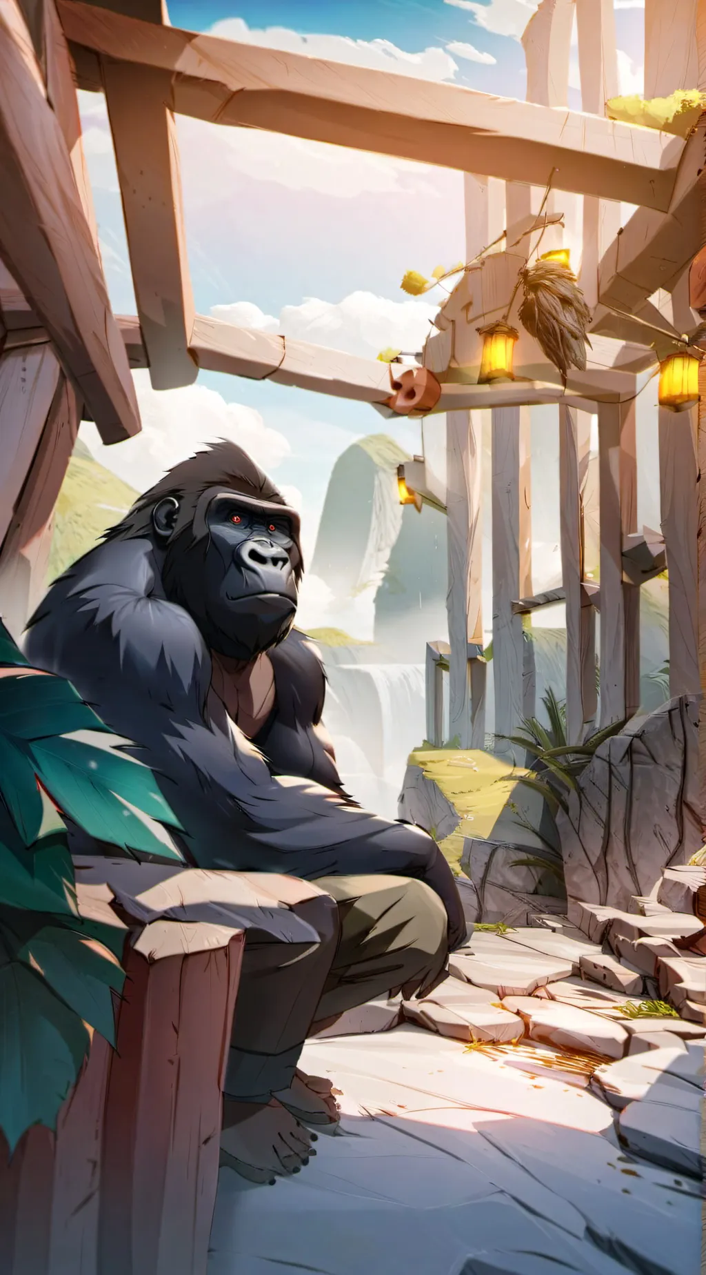 ai character: Gorilla tag background