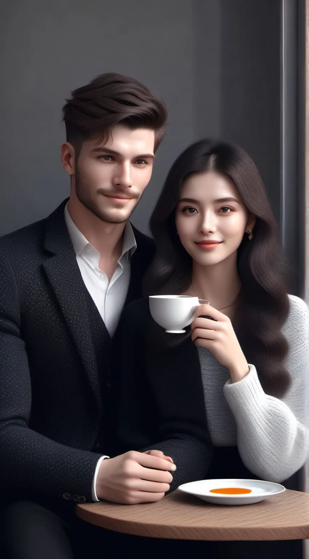 ai character: date simulator background