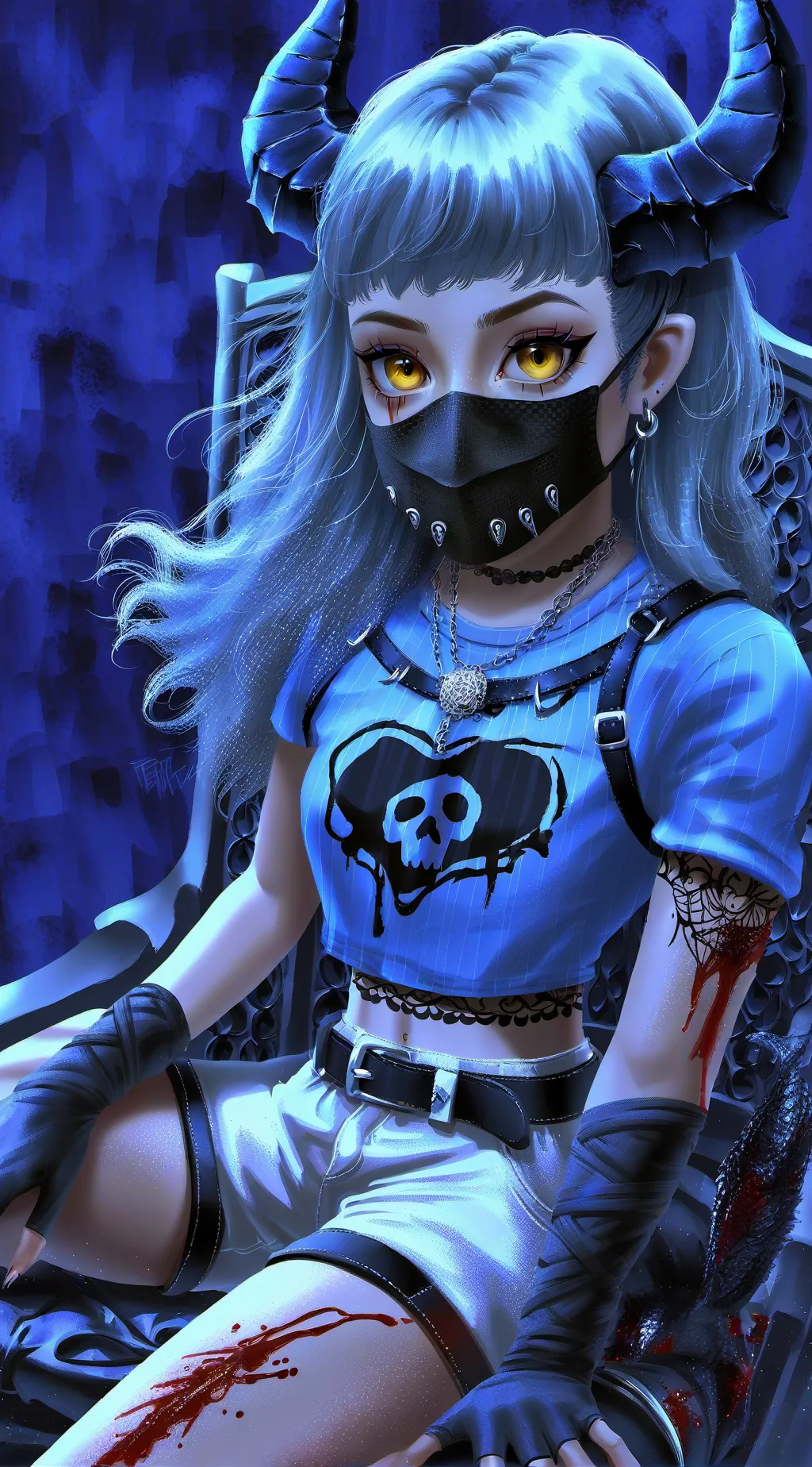 ai character: killer girl background