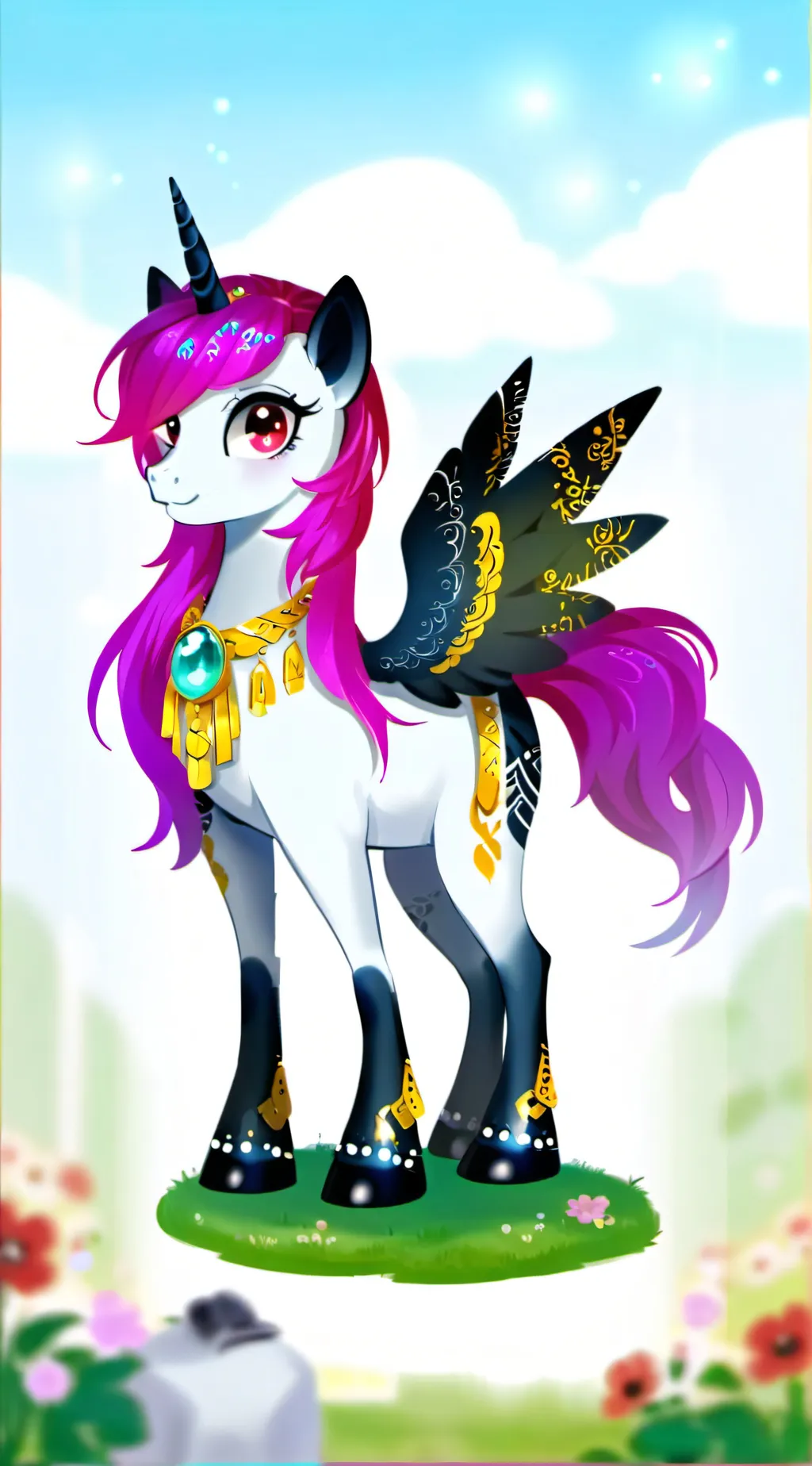 ai character: Rarity background
