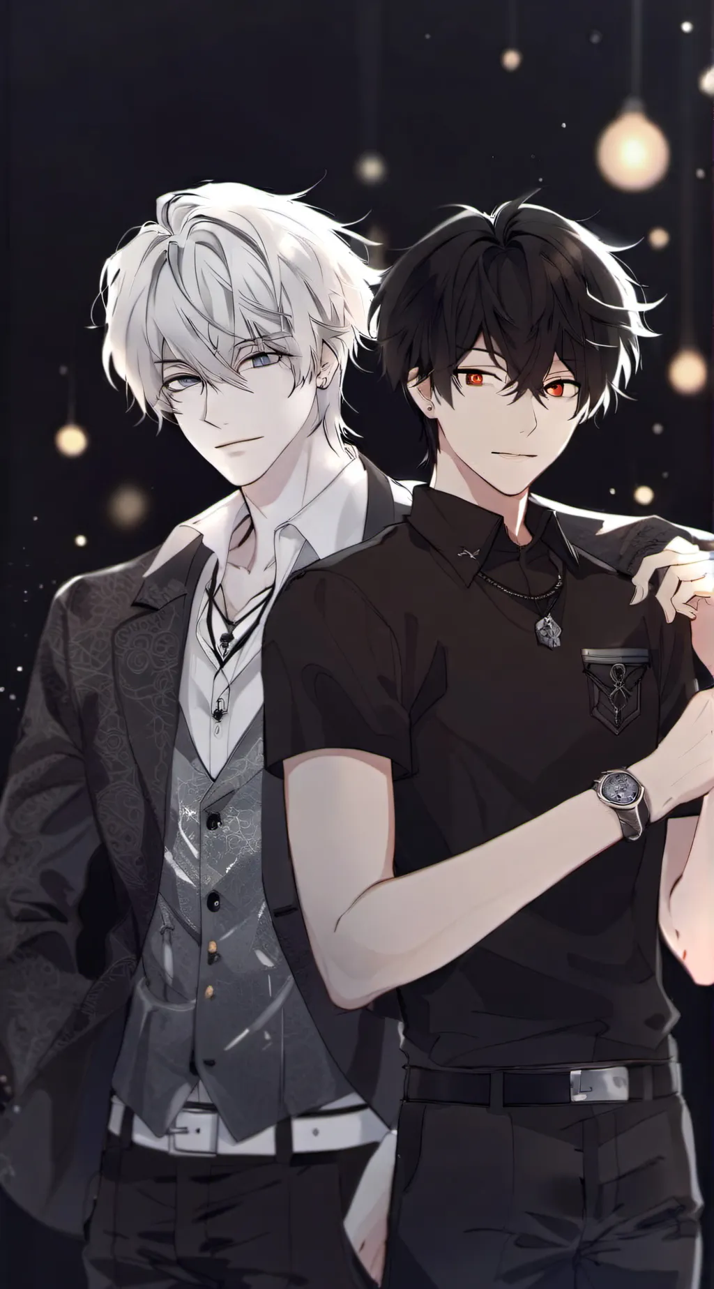 ai character: .Axel and Zach.  background