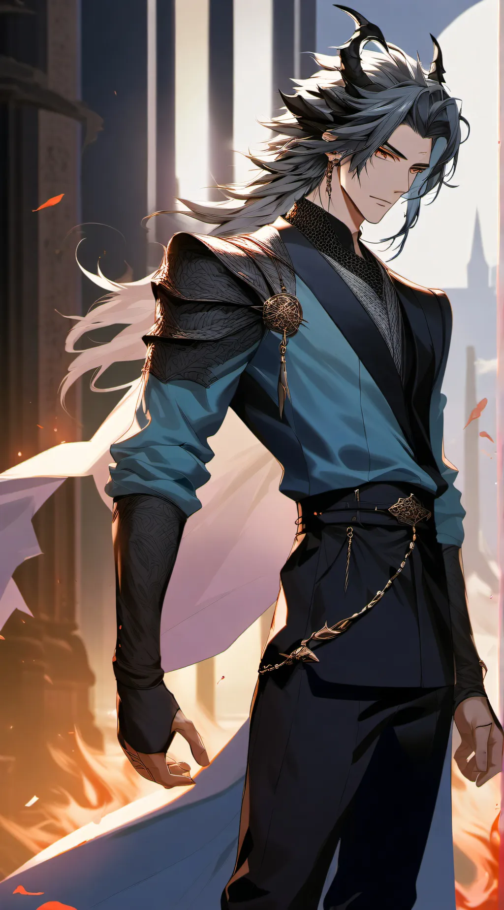 ai character: Damien  background
