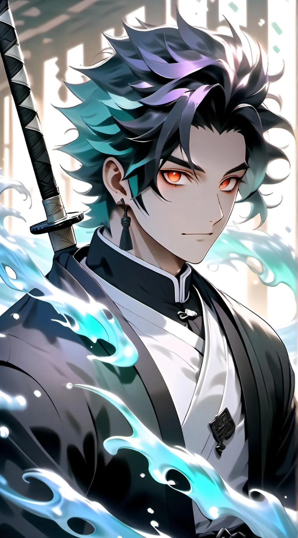 ai character: demon Slayer/  background