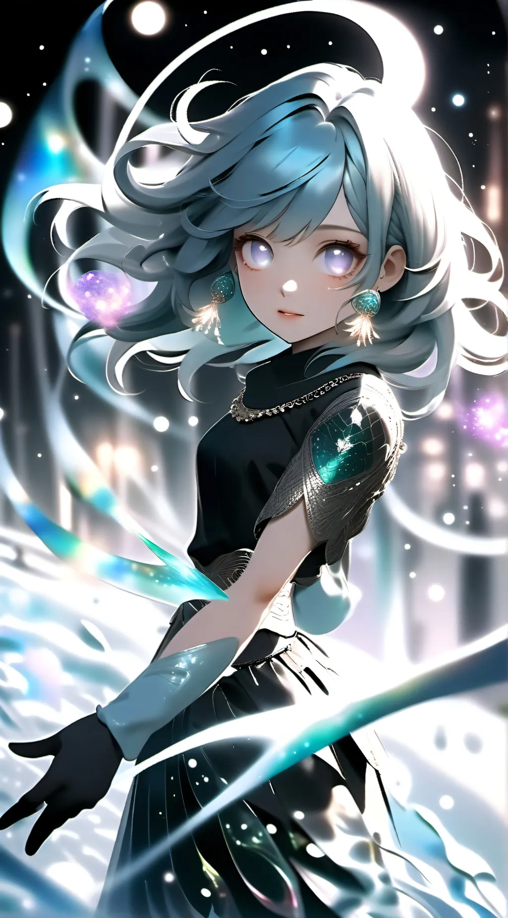 ai character: moon background