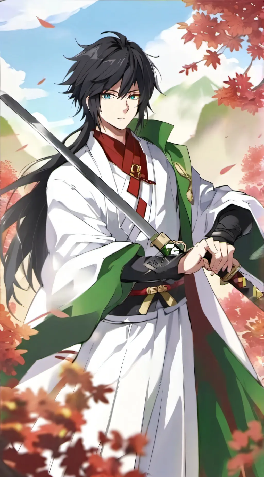 ai character: Giyuu Sabito beach background
