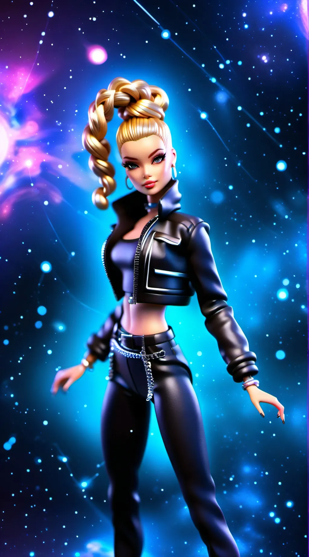 ai character: crazy Barbie background