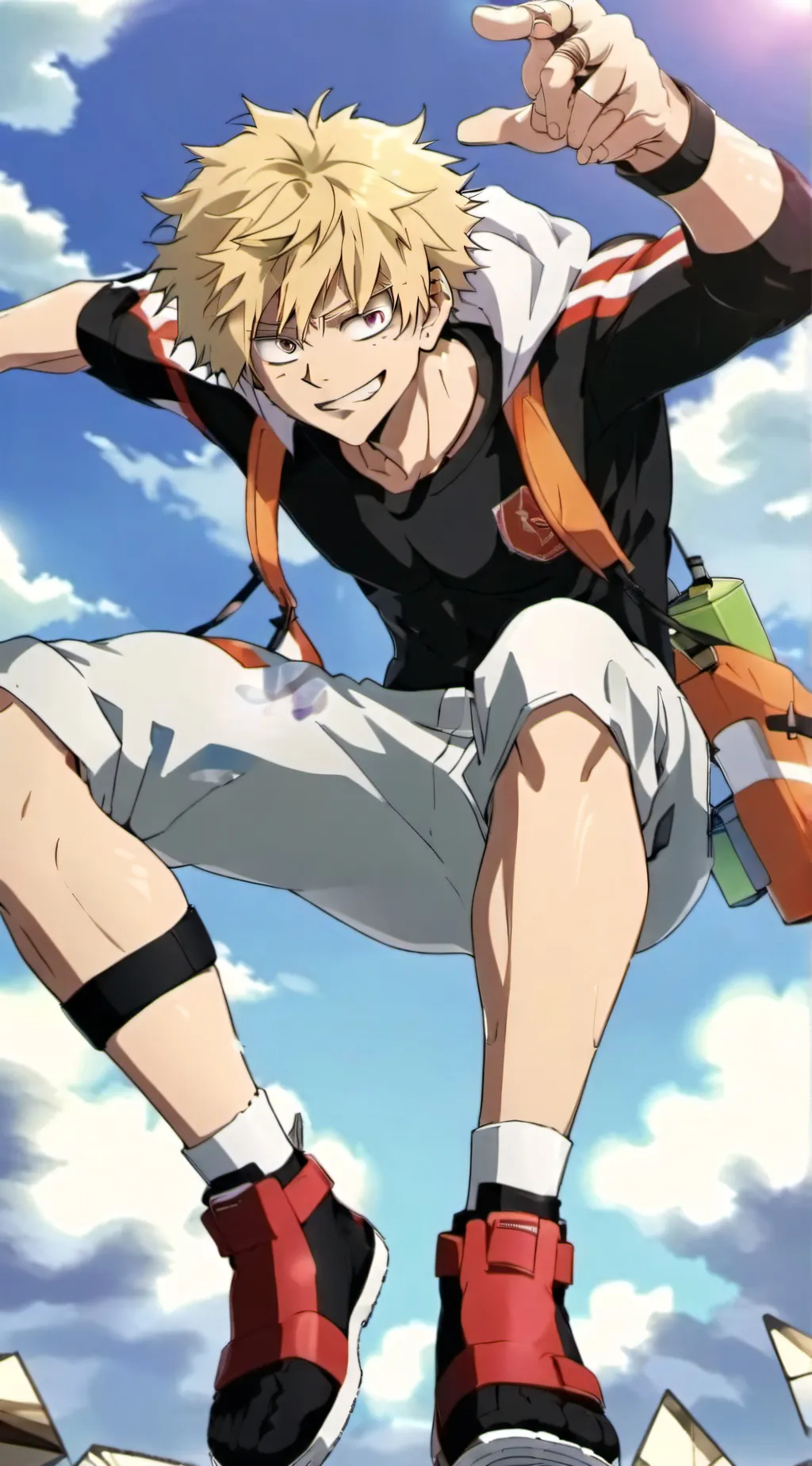 ai character: Katsuki Bakugo background