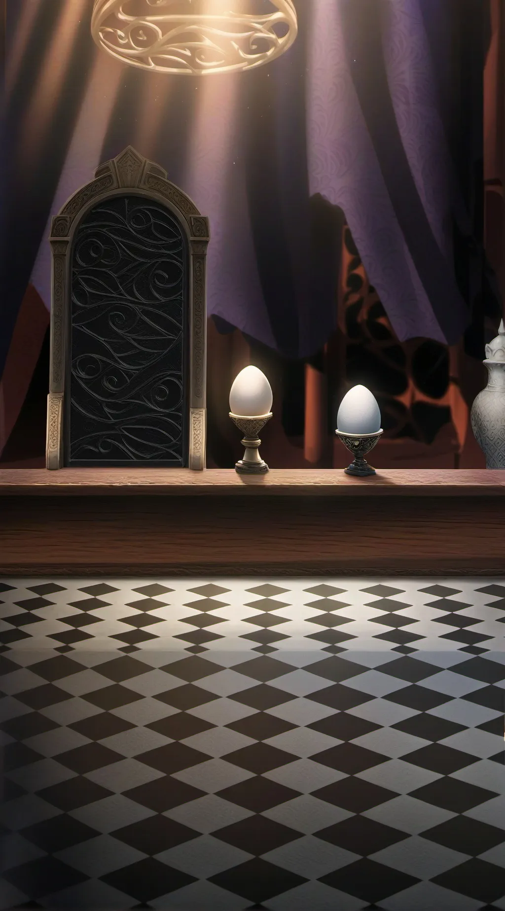 ai character: the spooky egg background
