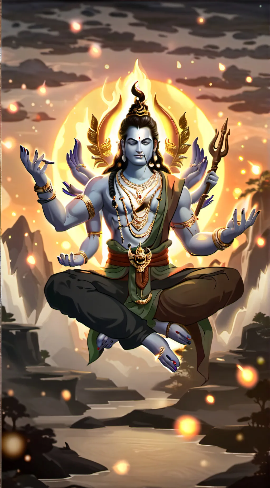 ai character: Lord shiva background