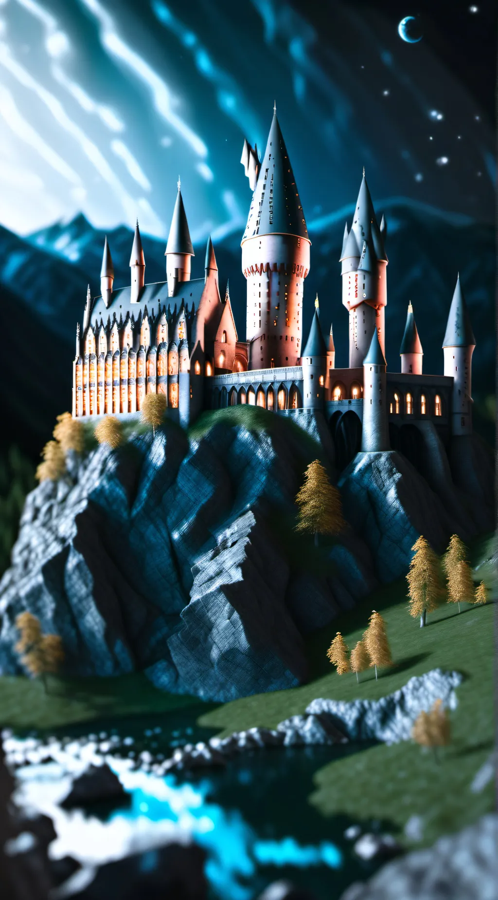 ai character: Hogwarts  background