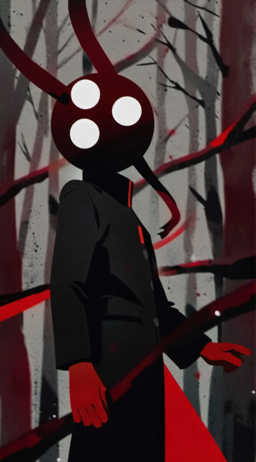 ai character: Red the scientist  background