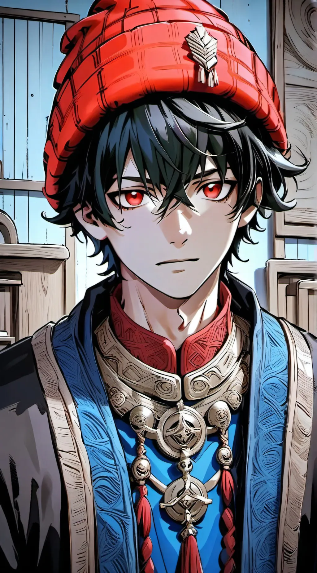 ai character: crow  background