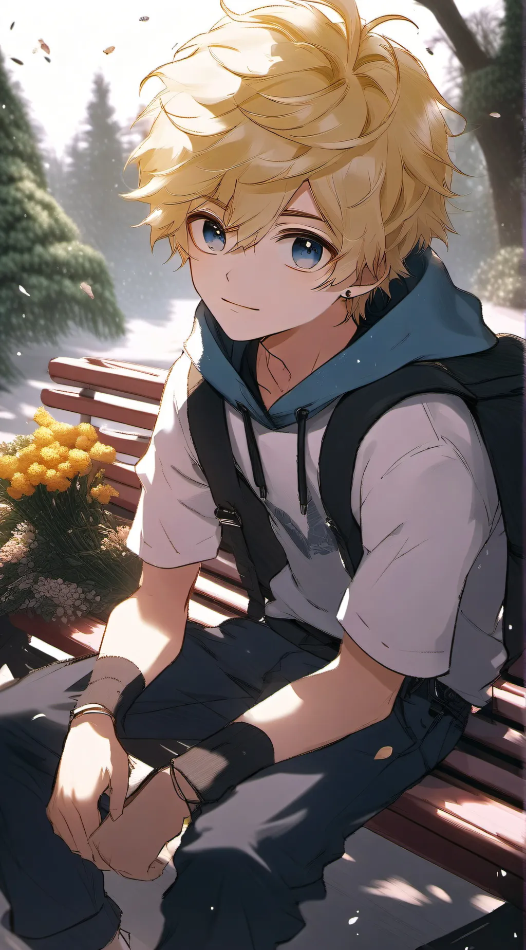 ai character: Harvey  background