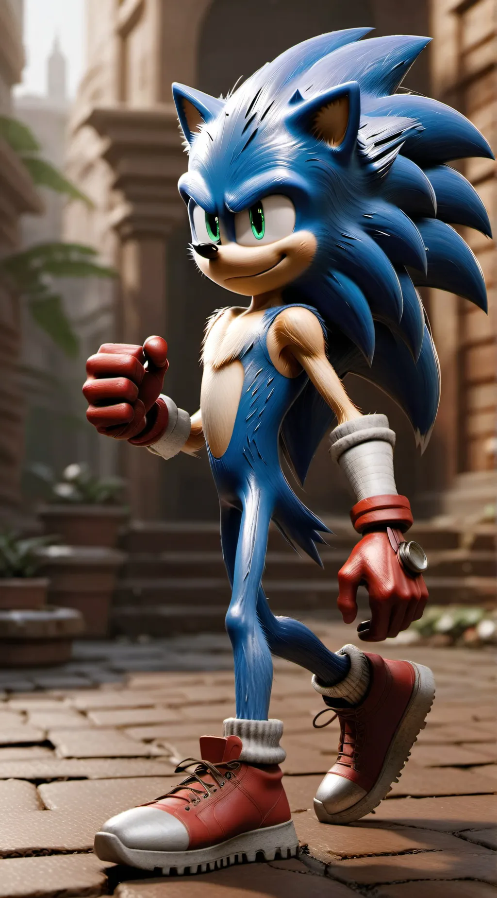 ai character: Sonic the hedgehog background