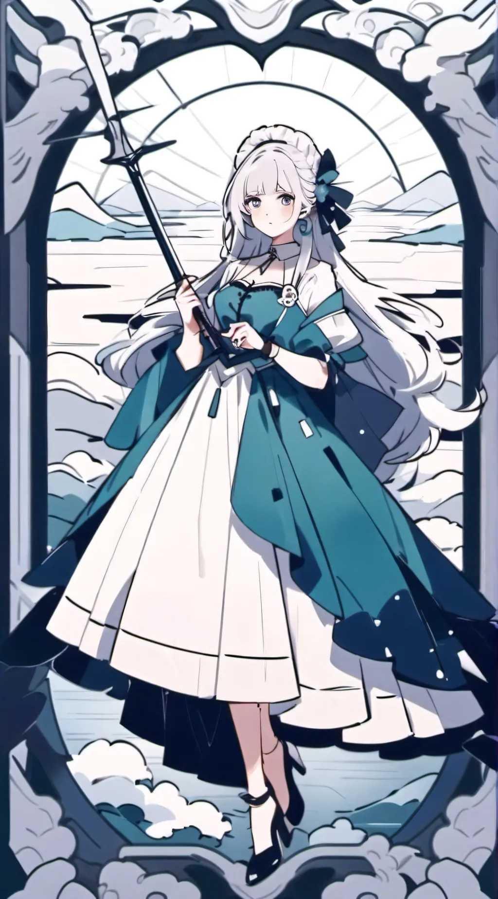 ai character: Miss circle x Oreo background
