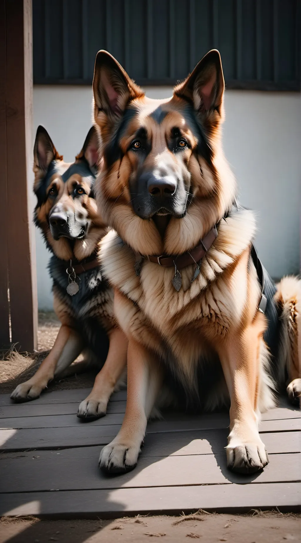 ai character: German shepherd  background
