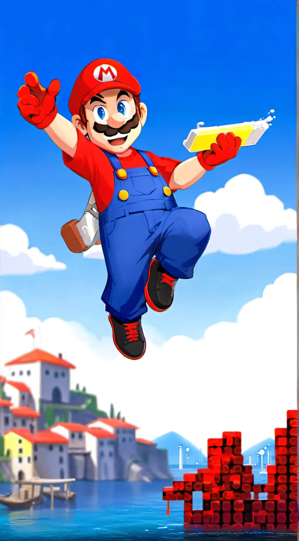 ai character: Mario background