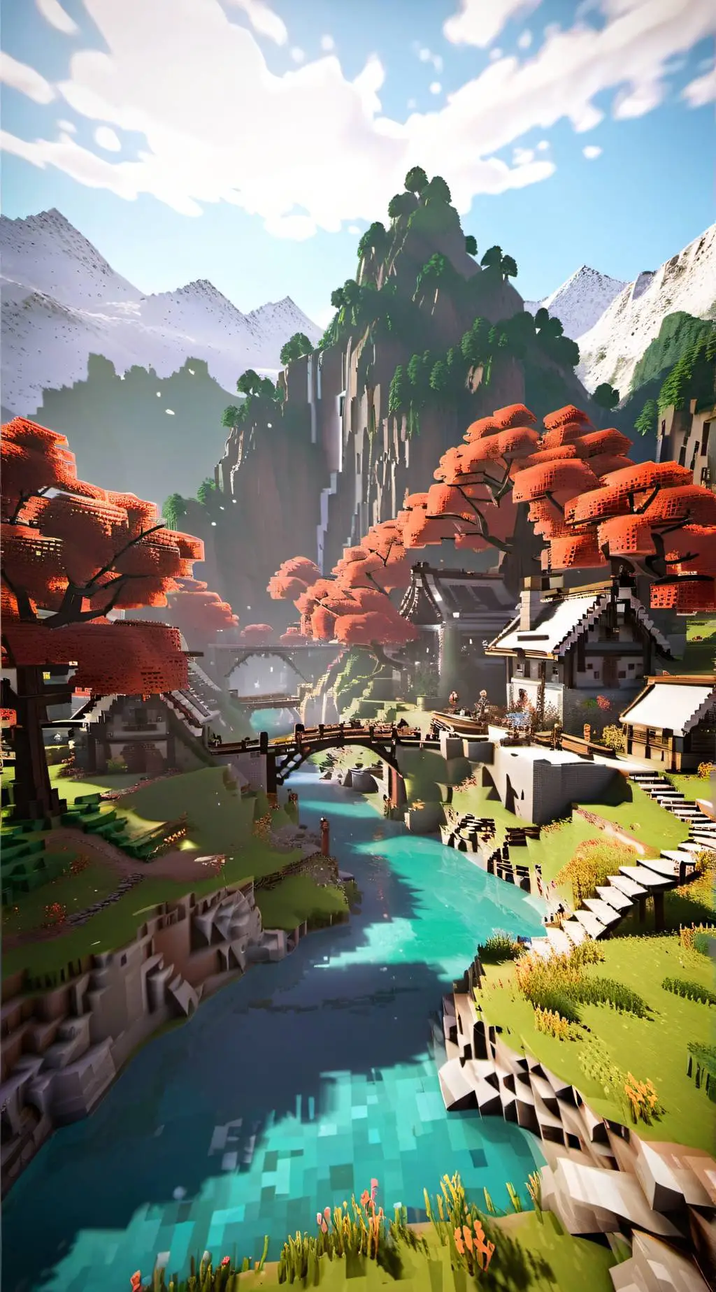 ai character: Minecraft background