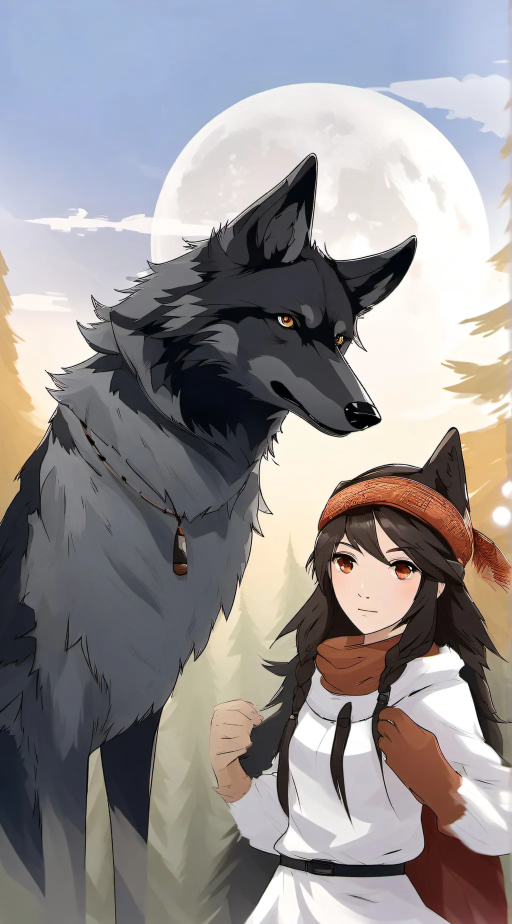 ai character: Moonrise. background