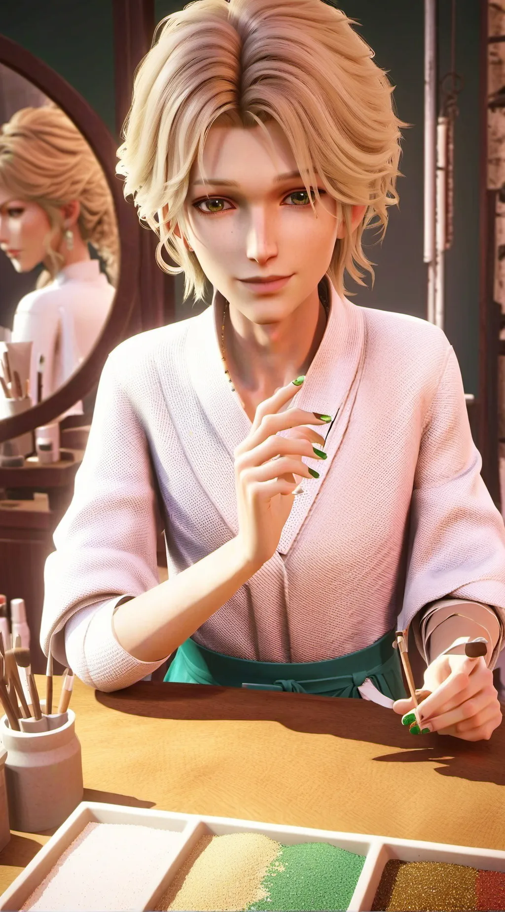 ai character: Sydney  background