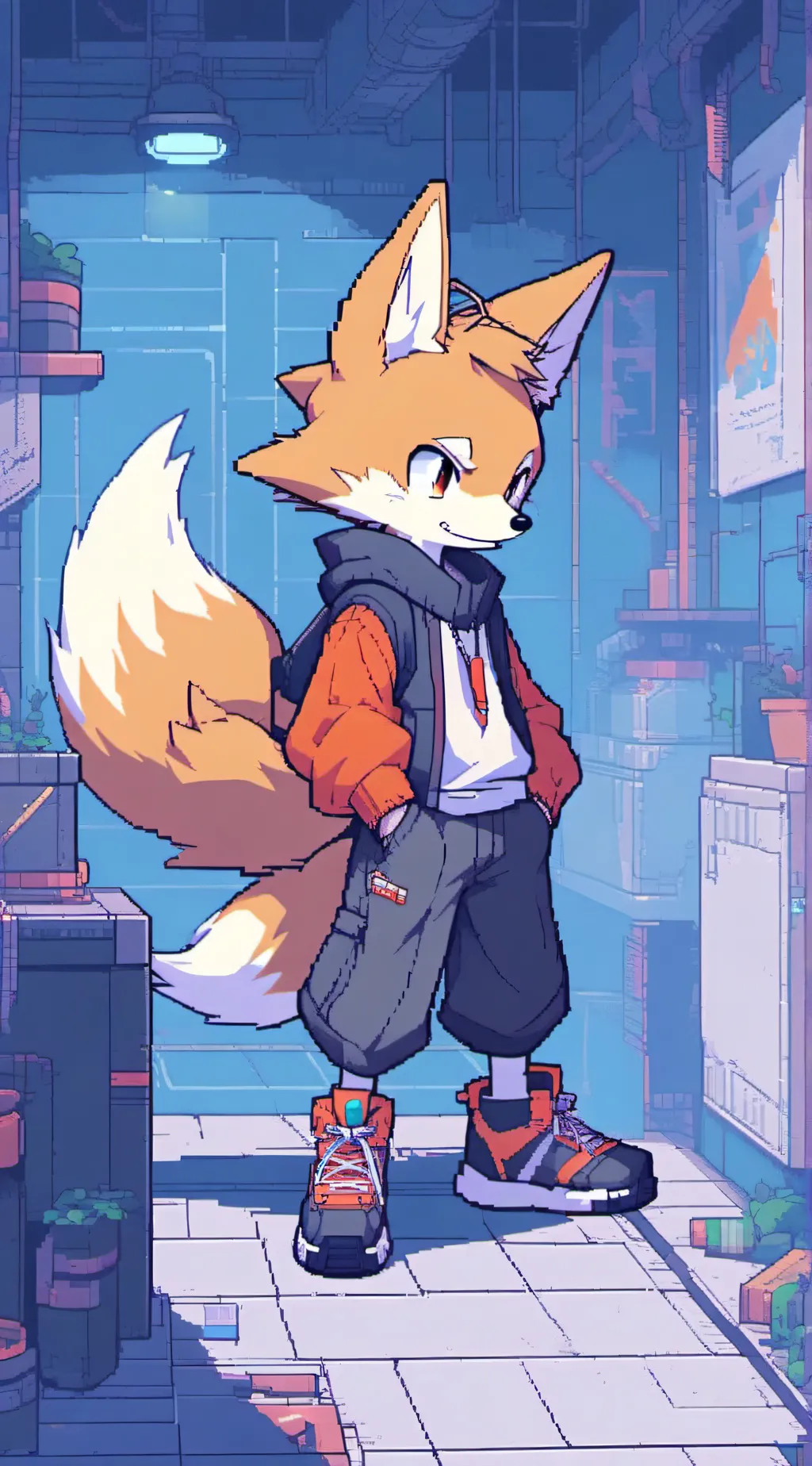 ai character: Miles "Tails" Prower background