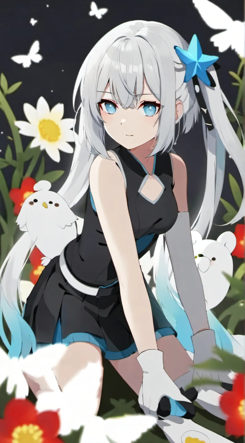 ai character: rose background