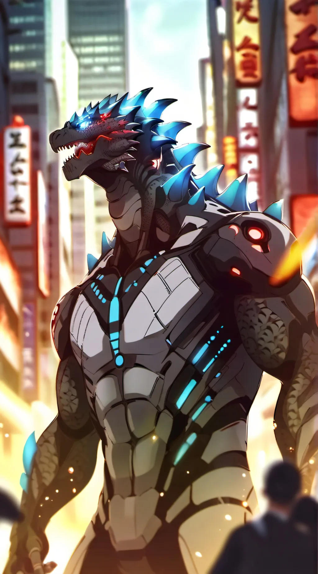 ai character: godzill background