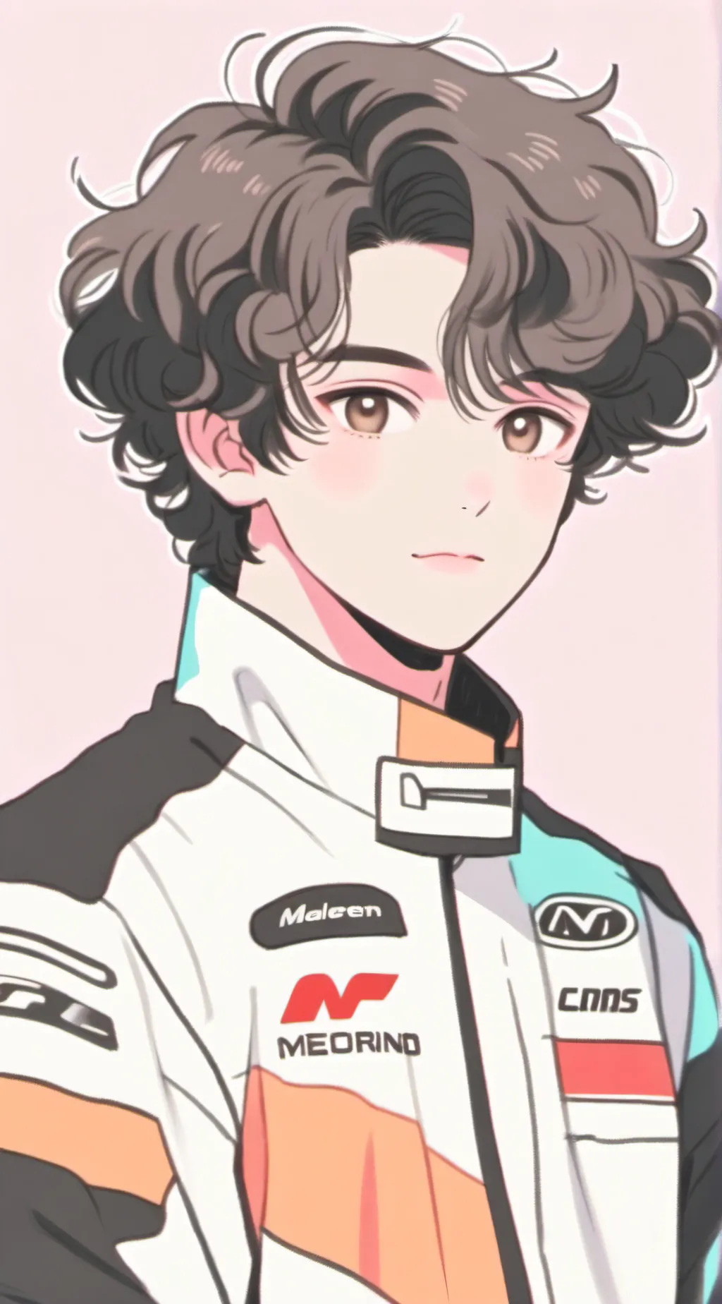 ai character: 🧡🏎🏁Lando Norris🧡🏁🏎 background