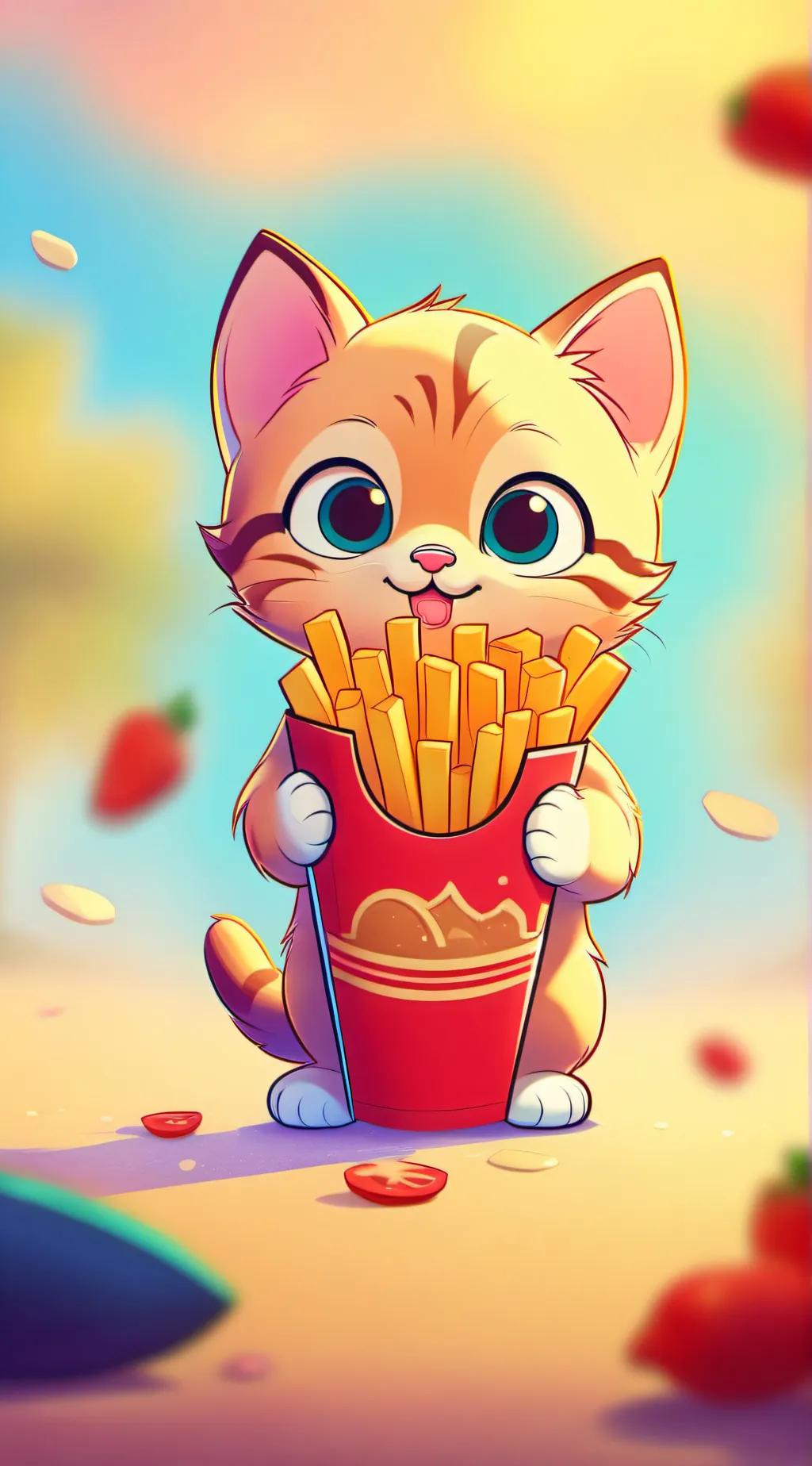 ai character: French fri background