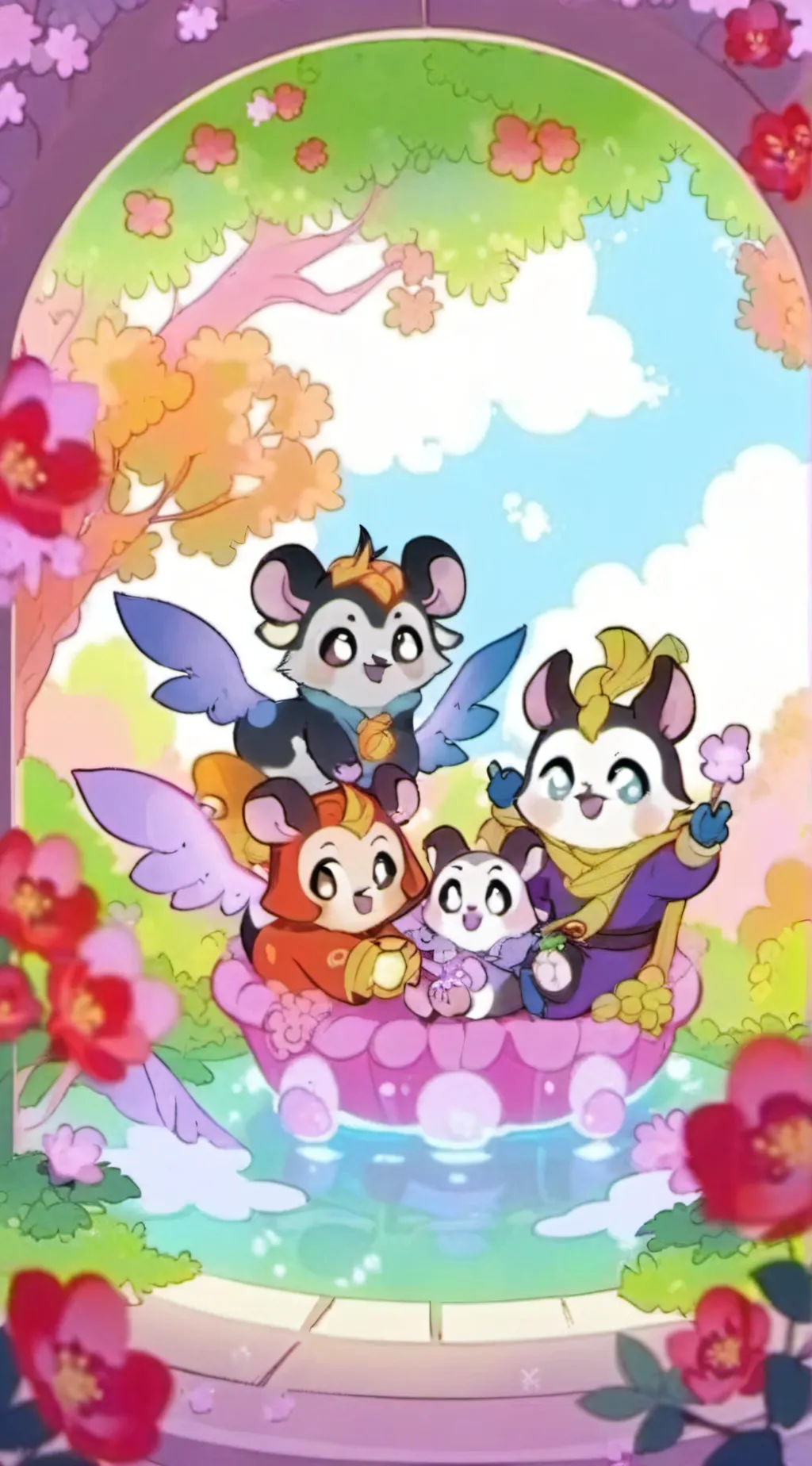 ai character: 💖smiling critters💖 background