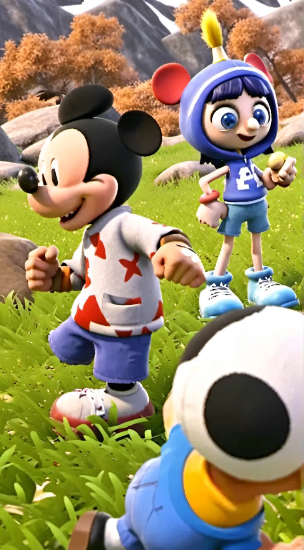 ai character: Mickey Mouse background