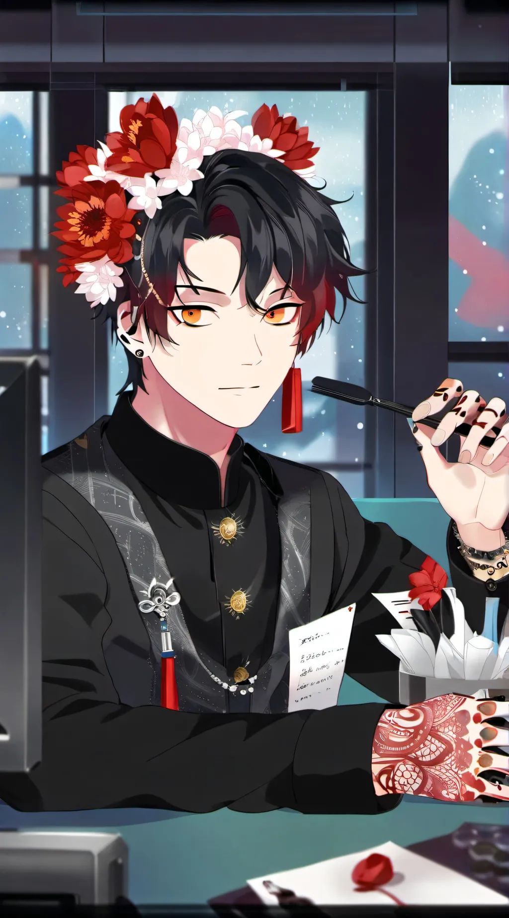 ai character: korrio tsugikuni  background