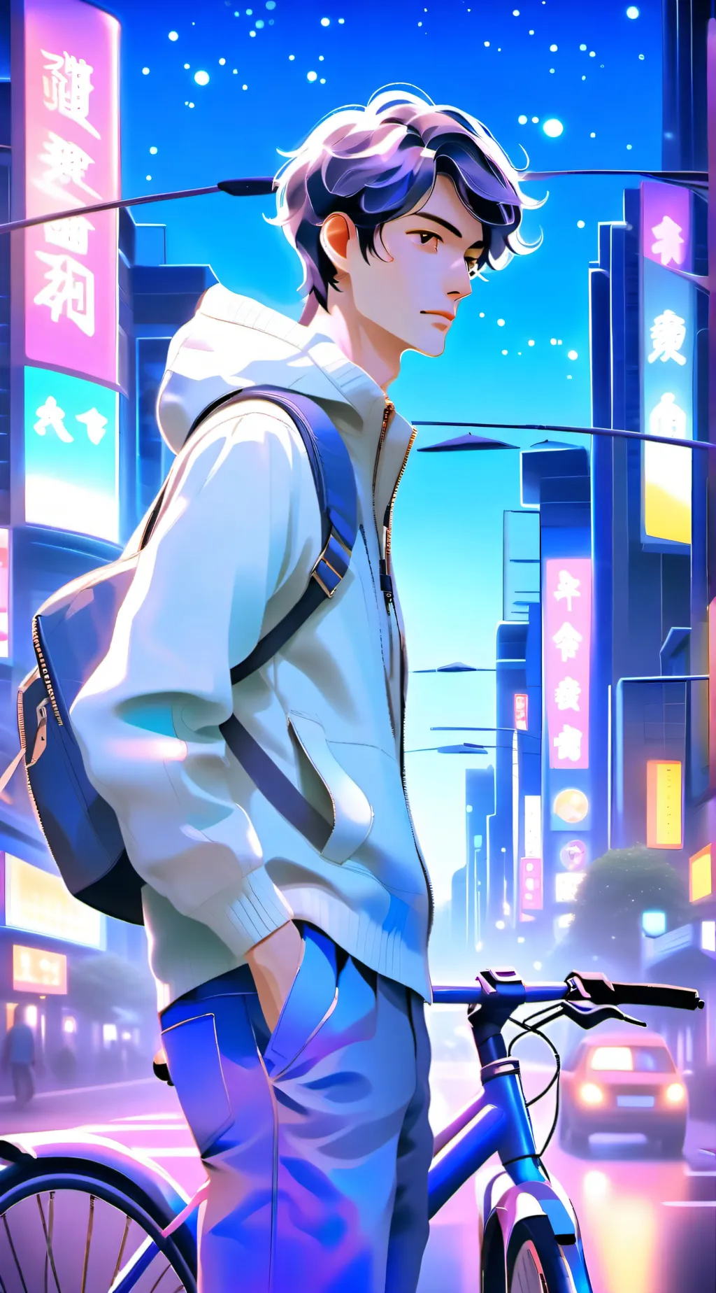 ai character: Zach eve ice background