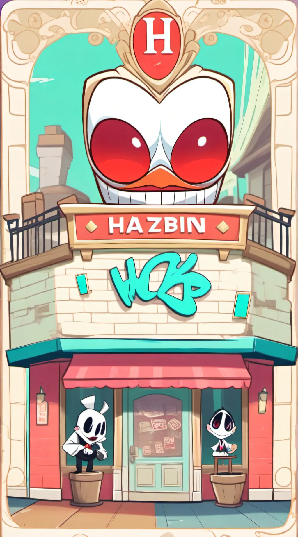 ai character: alastor sick background
