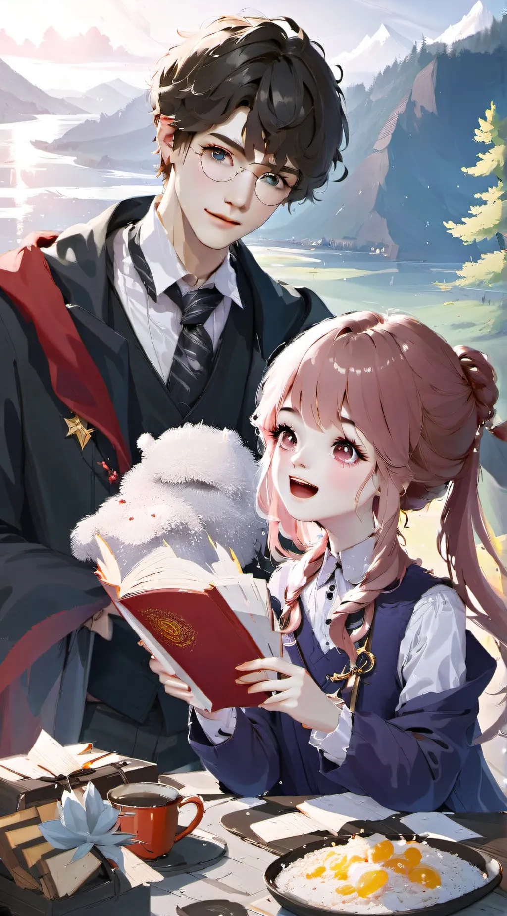 ai character: Hogwarts  background