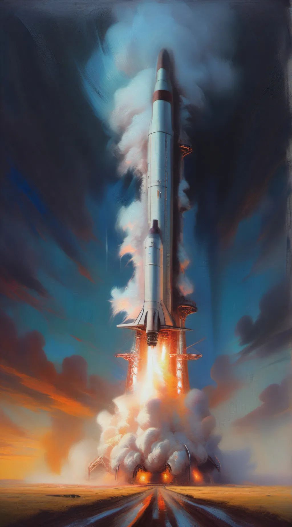 ai character: 🚀 rocket ship 🚀 background