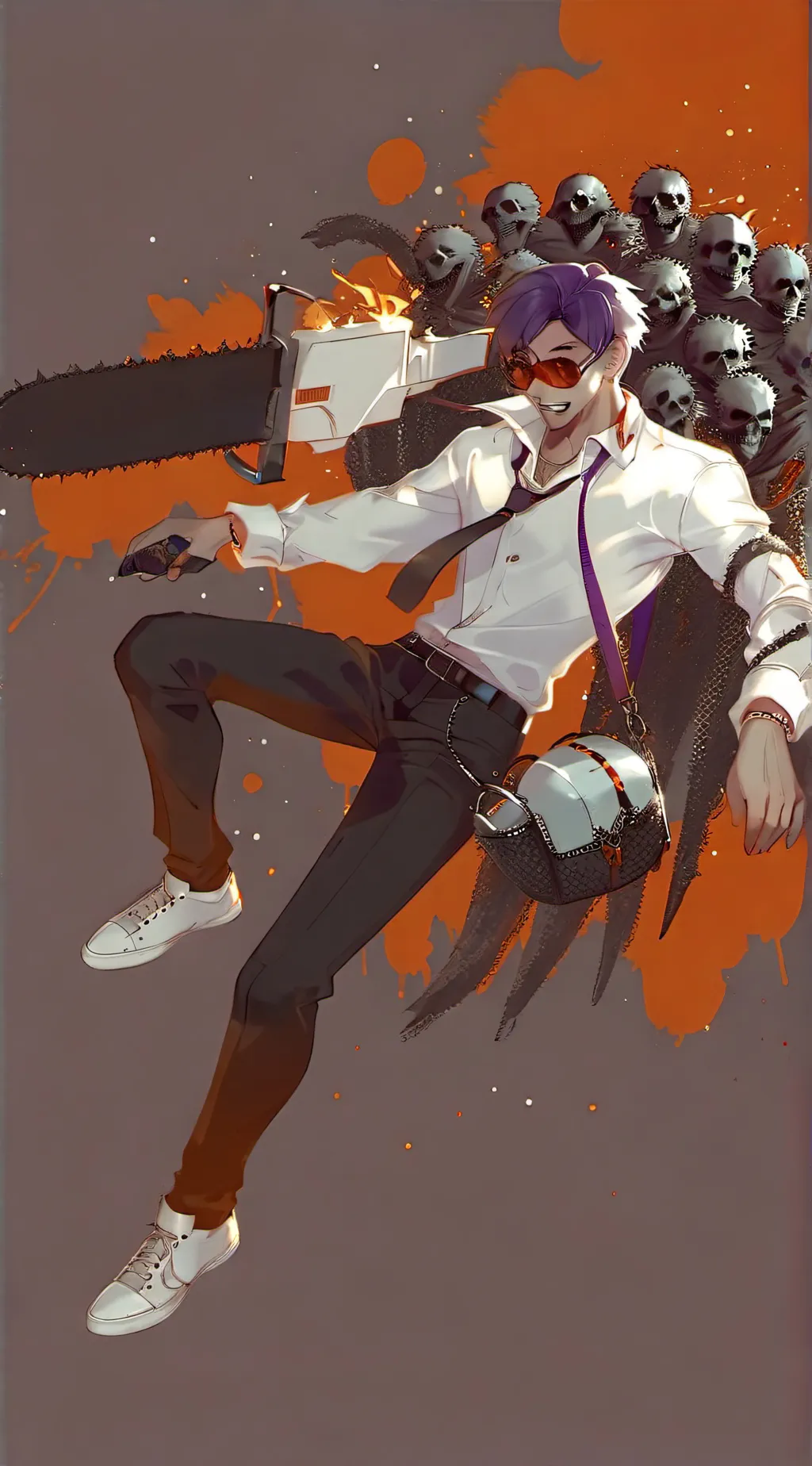 ai character: Chainsaw man  background