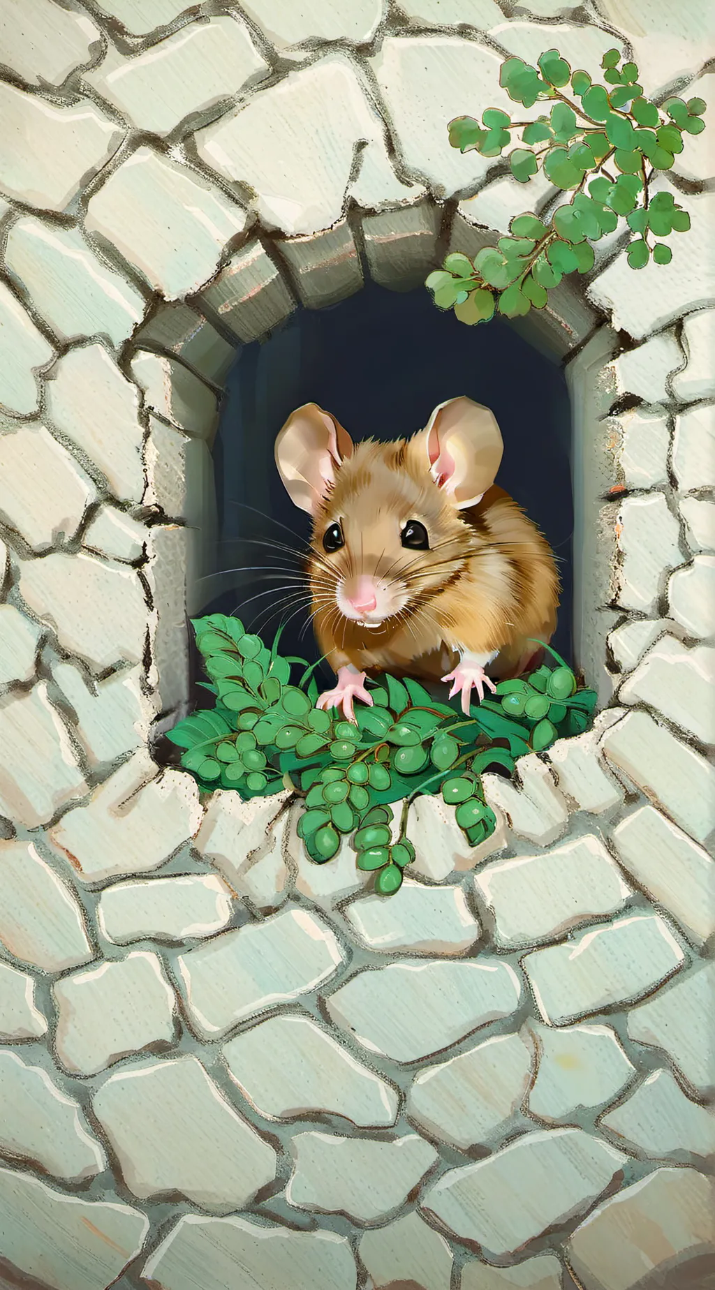 ai character: Mouse life  background