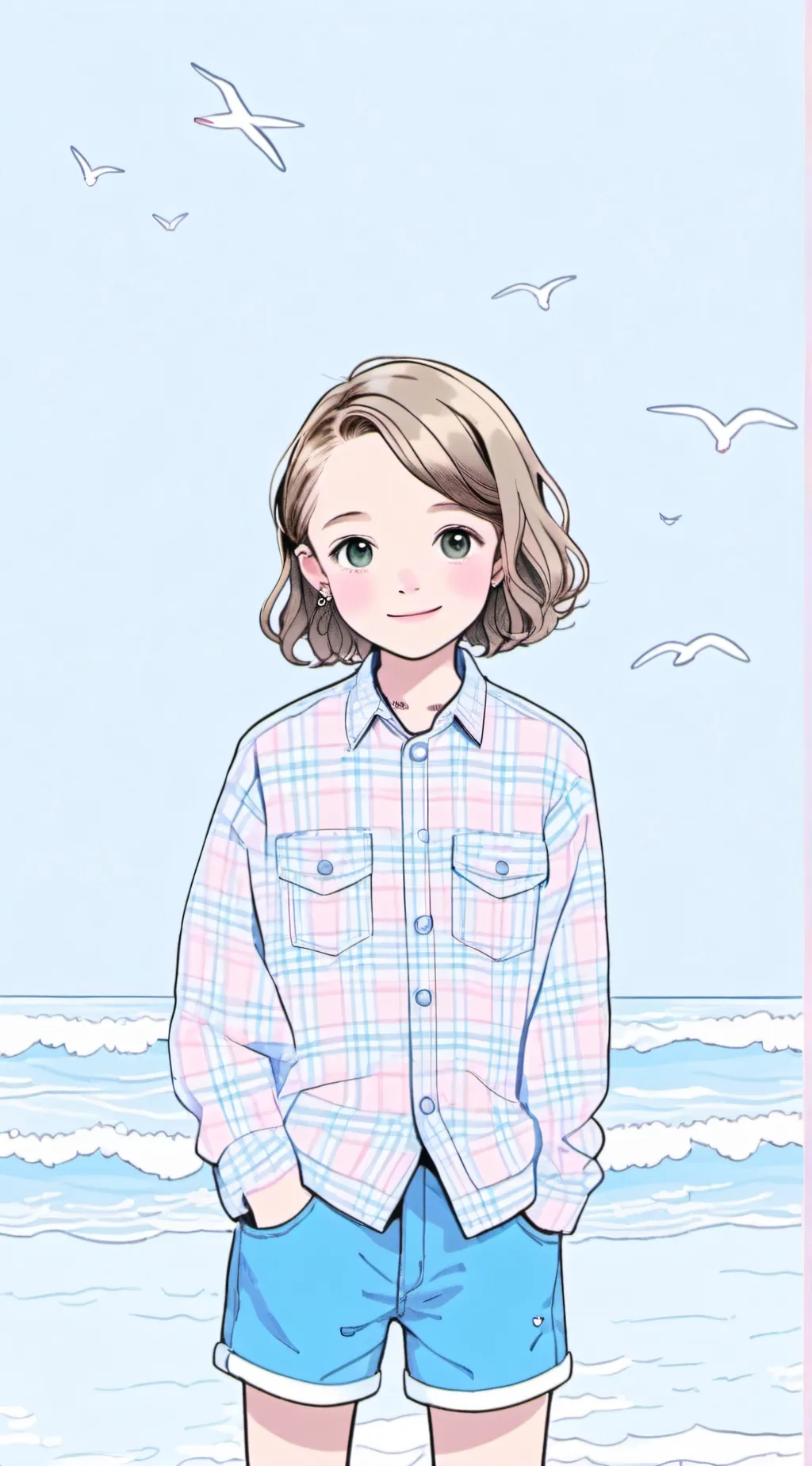 ai character: C0R@ background