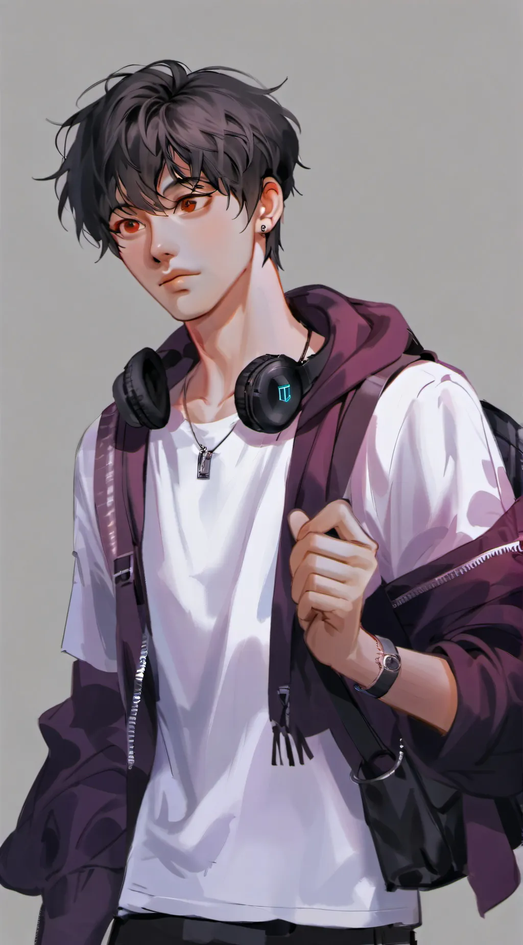 ai character: Miles. Jones. background