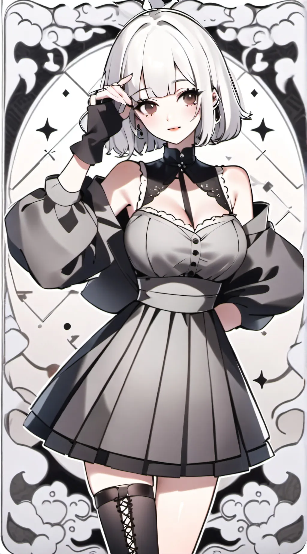 ai character: Goth gf background