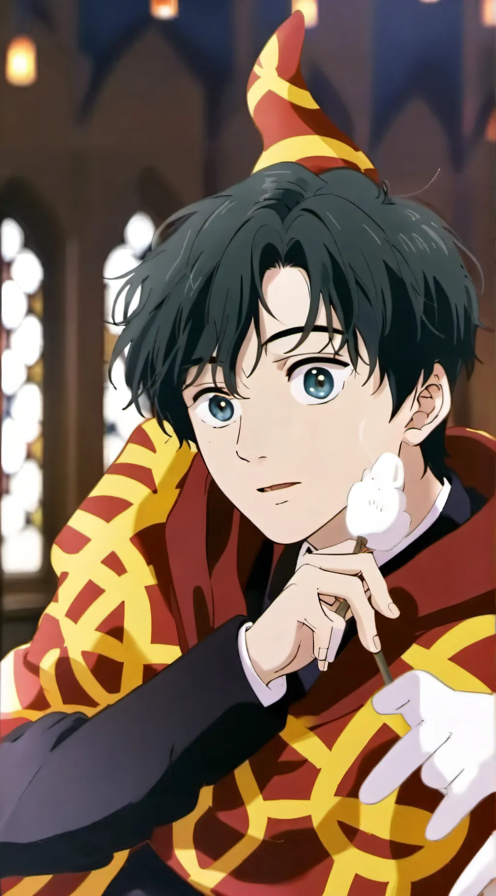 ai character: Hogwarts.  background