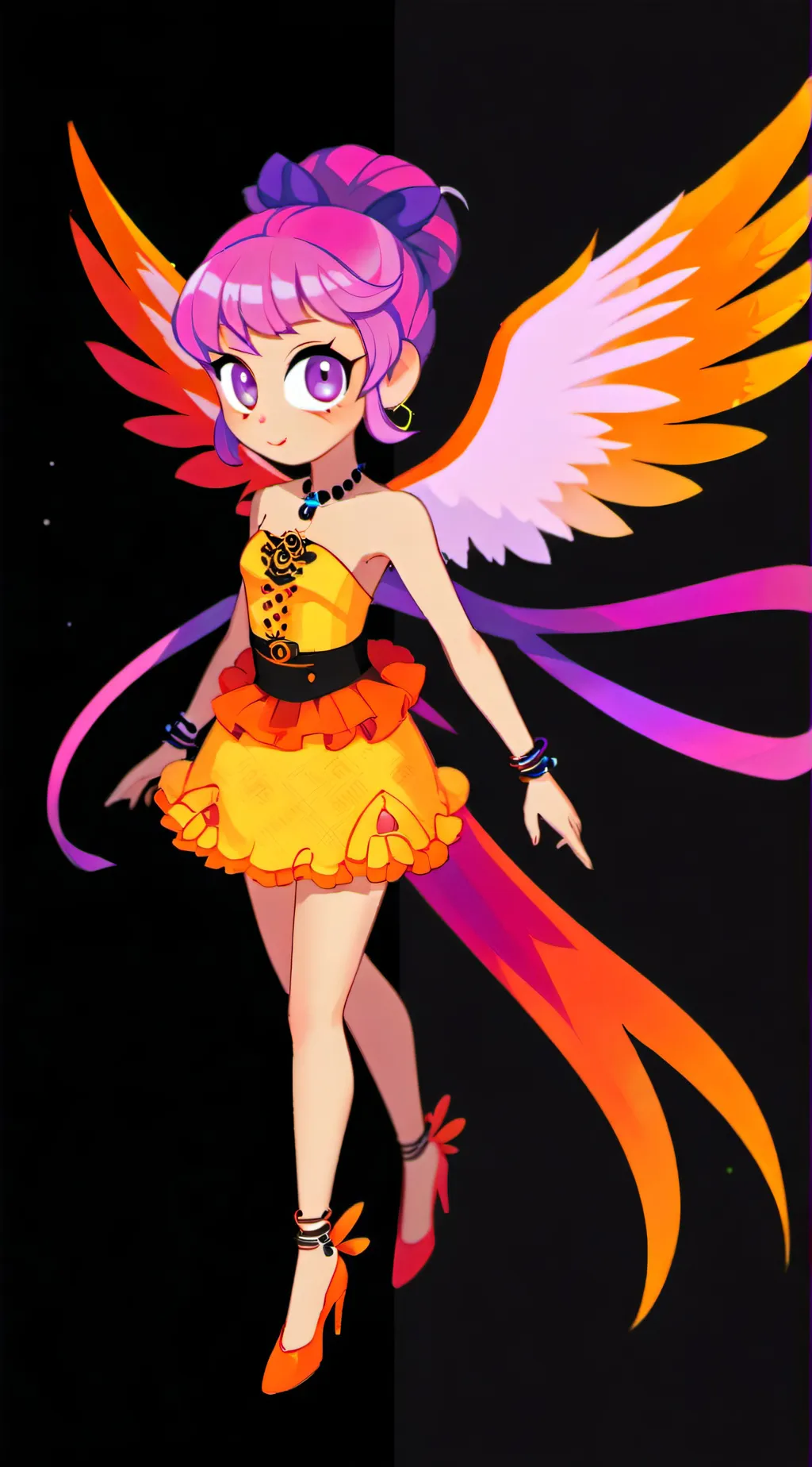 ai character: human scootaloo  background