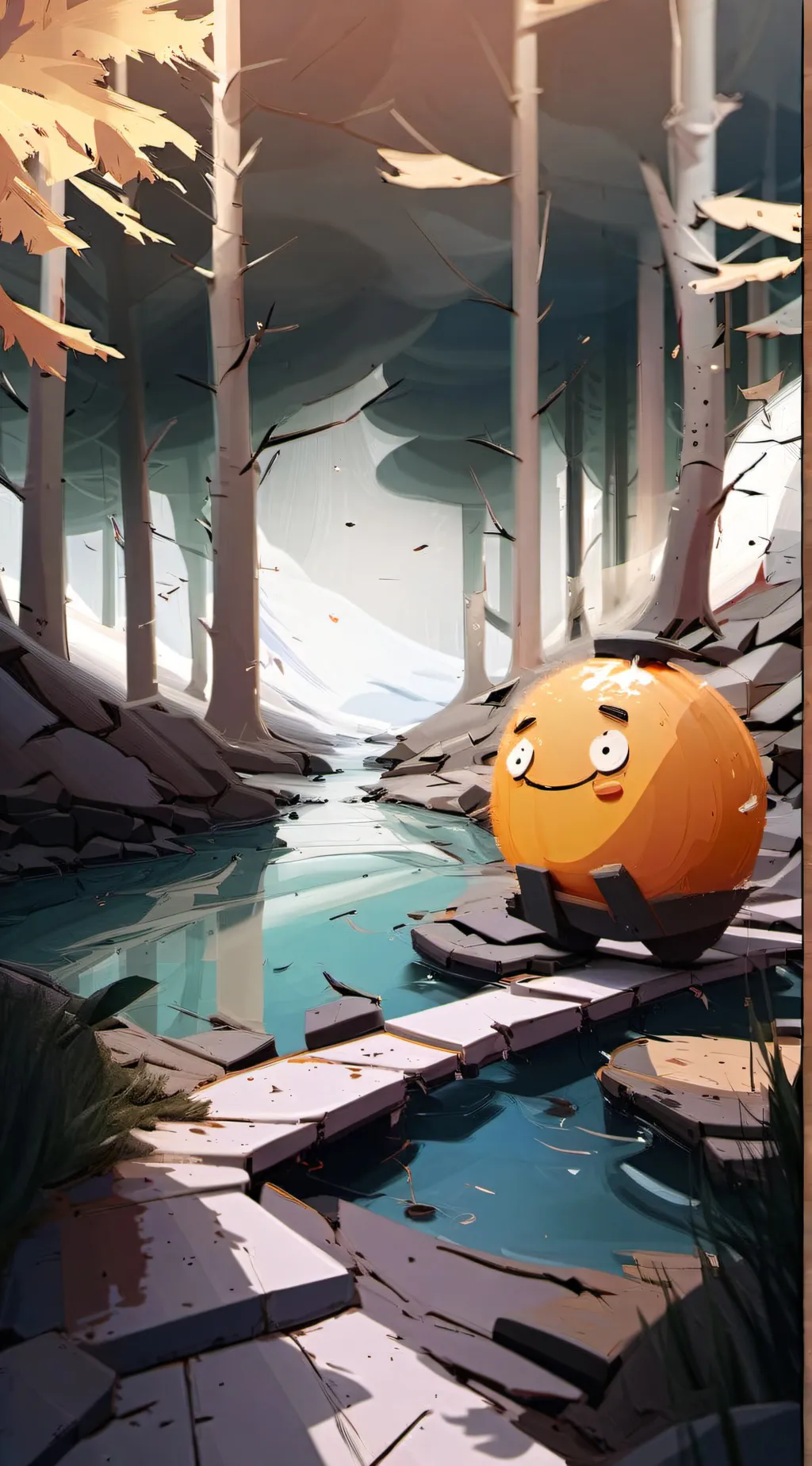 ai character: Orange Owen background