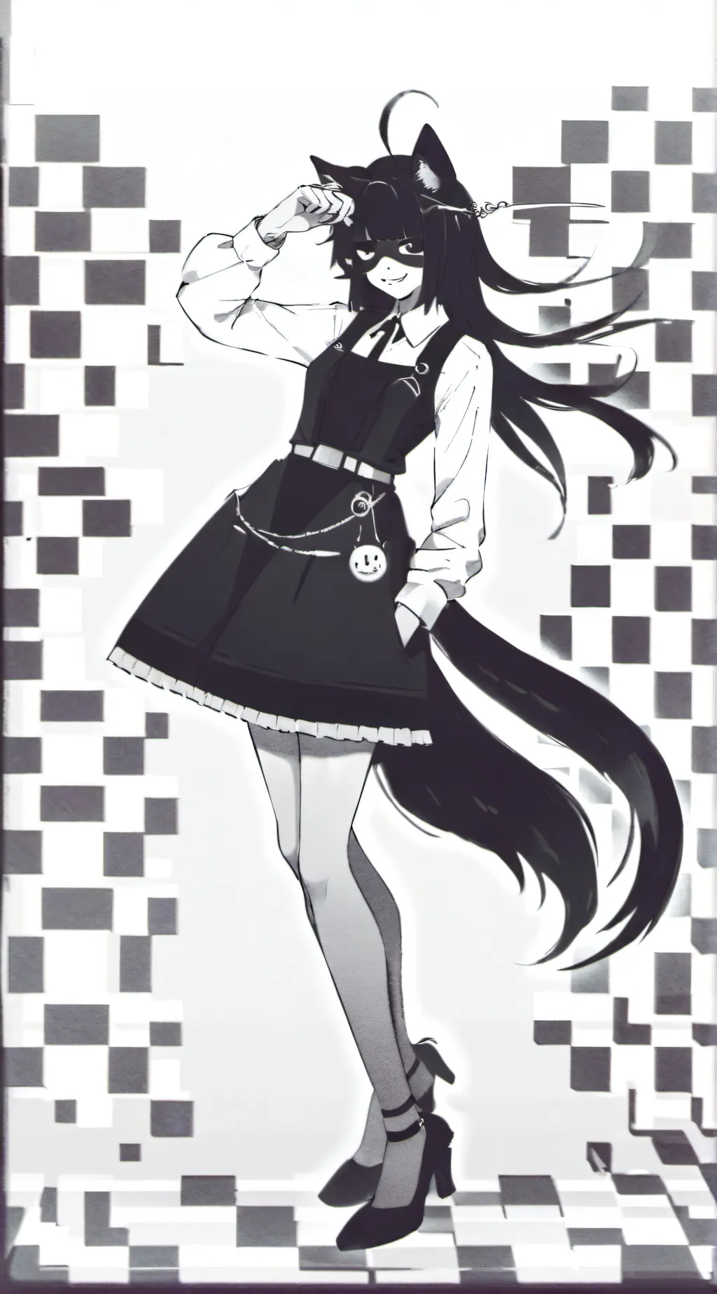 ai character: Miss circle  background