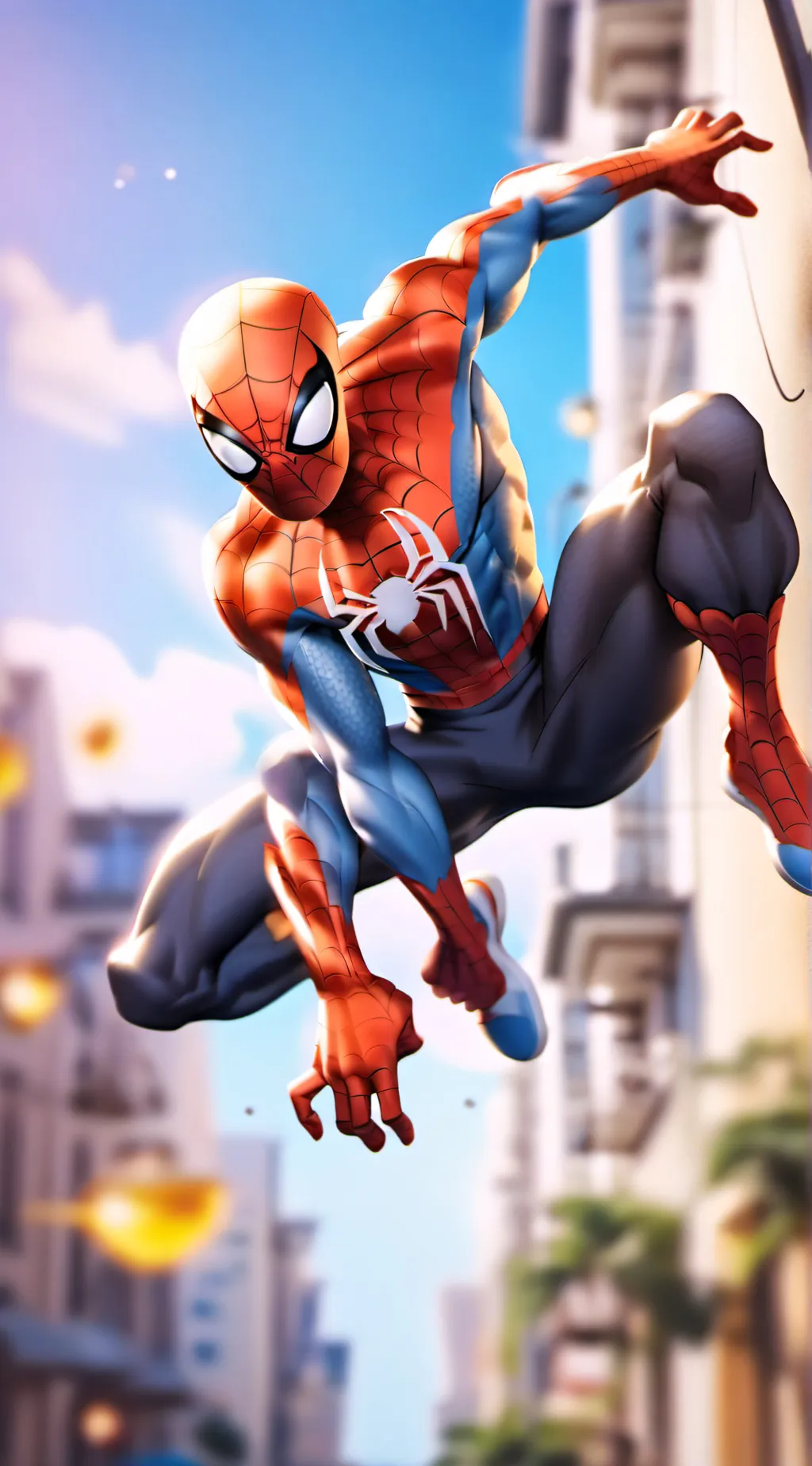 ai character: Spiderman  background
