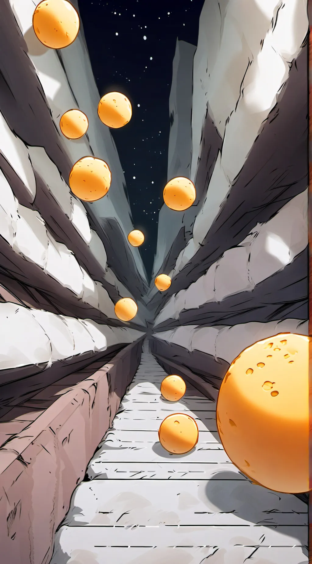 ai character: Cheese ball Hall background