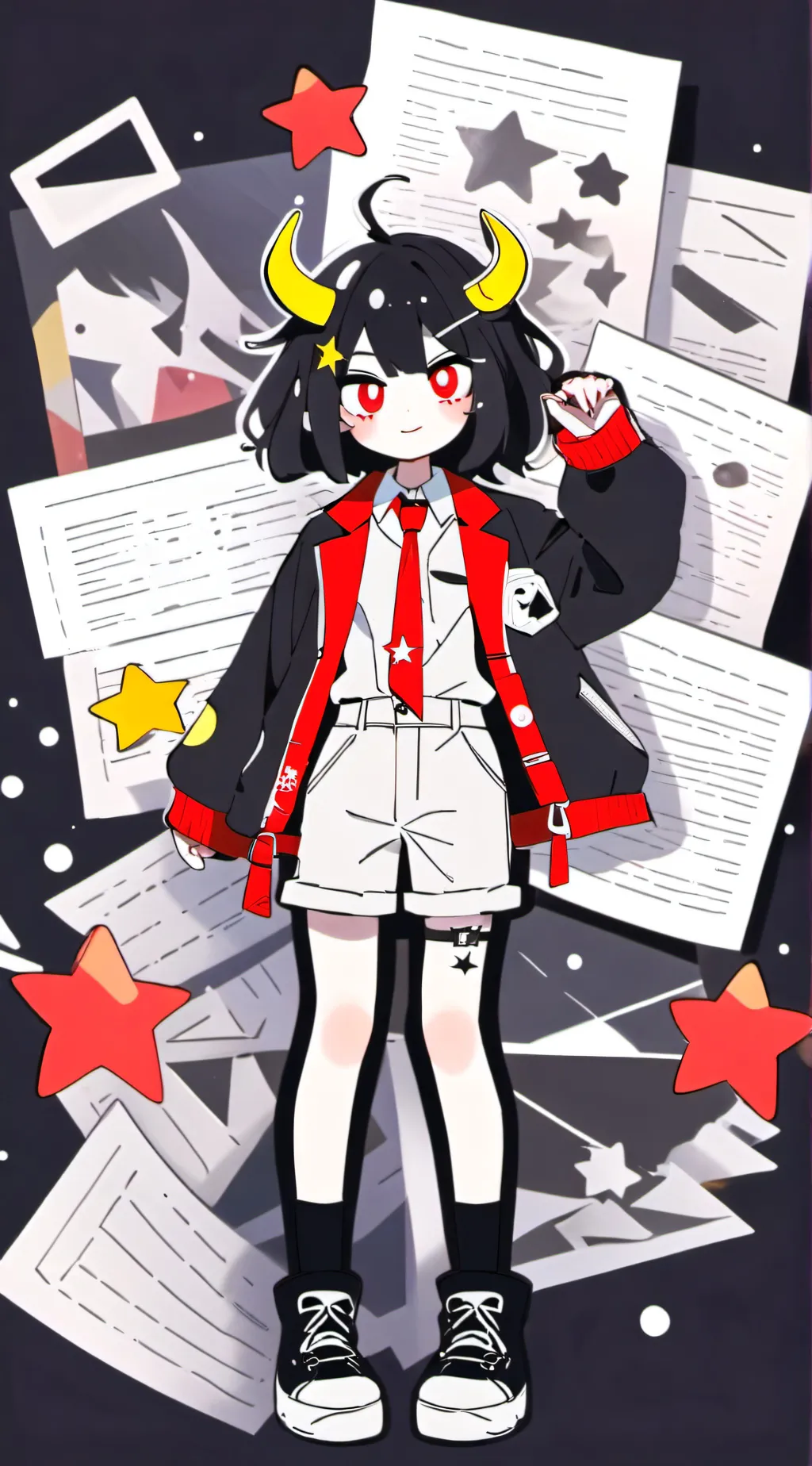 ai character: My fpe oc (star) background