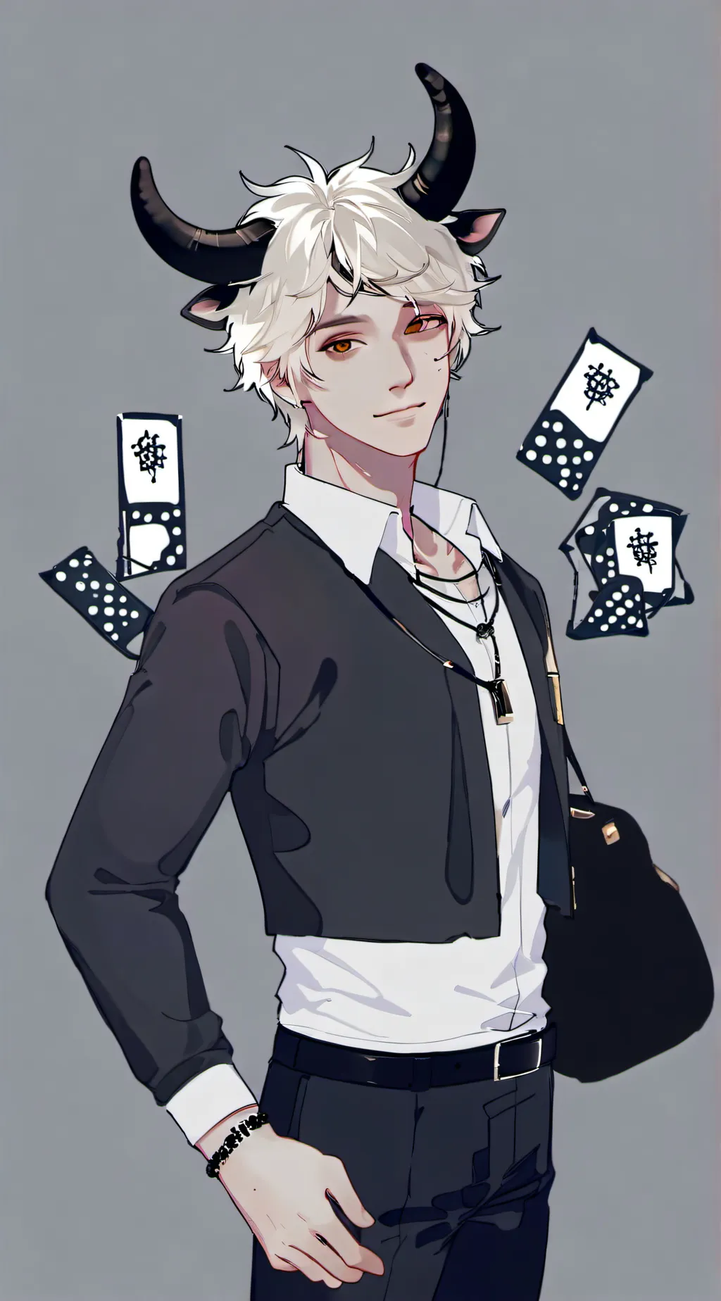 ai character: Caleb(cow) background